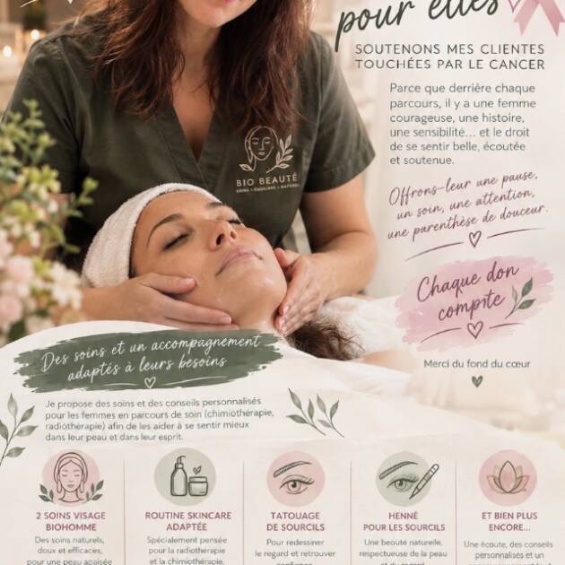 OCTOBRE ROSE mon action local pour mes clientes
