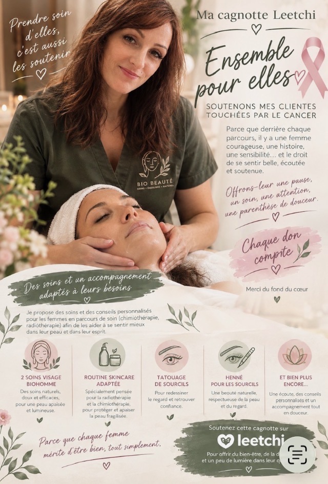 OCTOBRE ROSE mon action local pour mes clientes